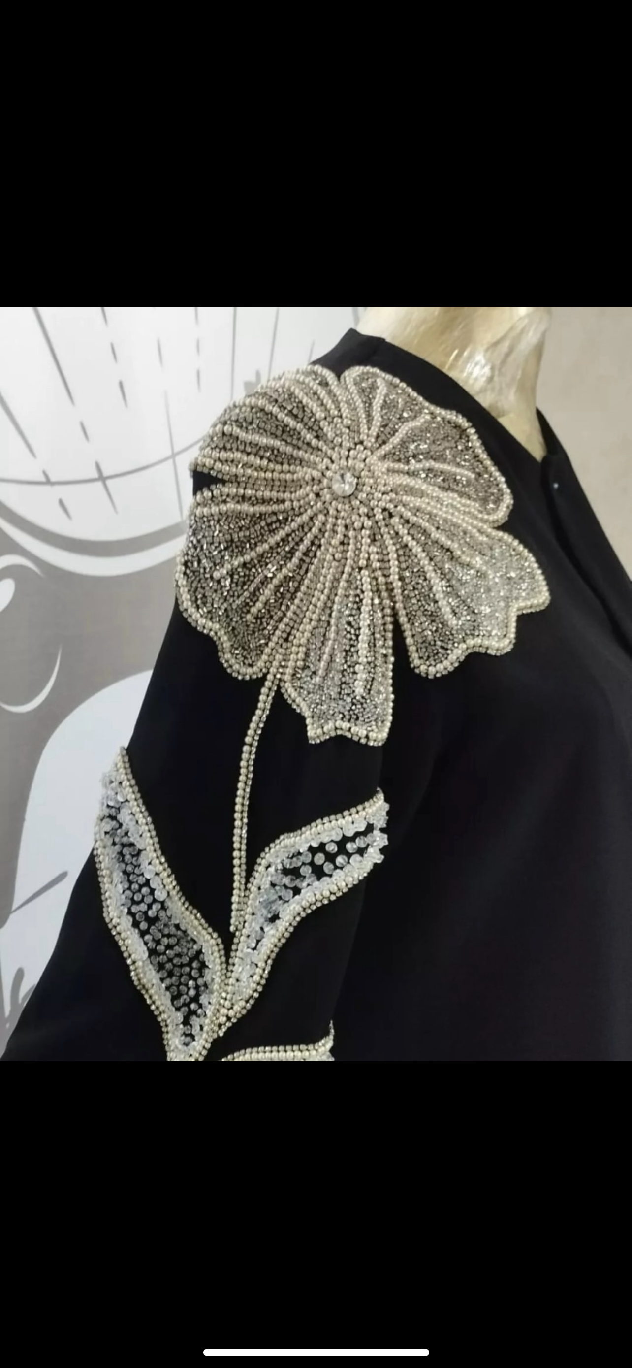 مانتوکرپ بلندباجواهردوزی 