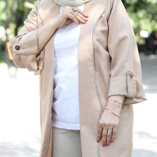 مانتو زنانه شانتون مغزی دوزی شده